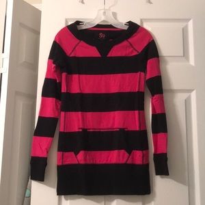 Black & pink striped sweater